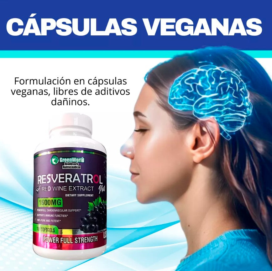 Resveratrol Green World - 100 Capsulas